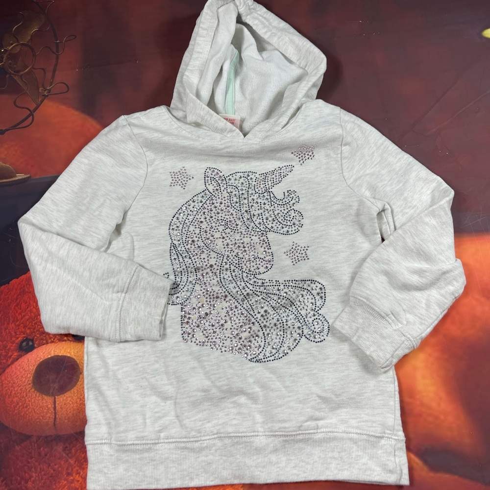 Girl’s sparkling hoodie sweatshirt